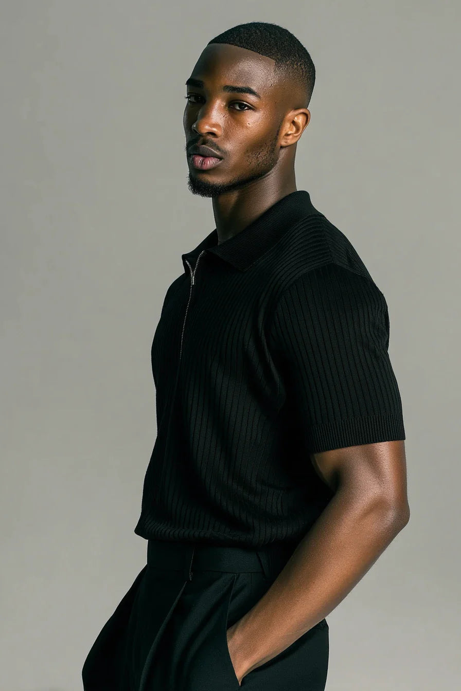 Polo Masculina Giorno Essenza Preta