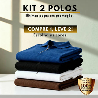 Kit 2 Camisas Polo Masculina Giorno Origine™ | Escolha suas cores