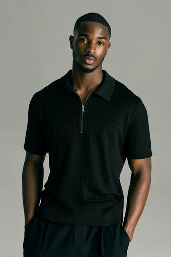 Polo Masculina Preta Giorno Origine™