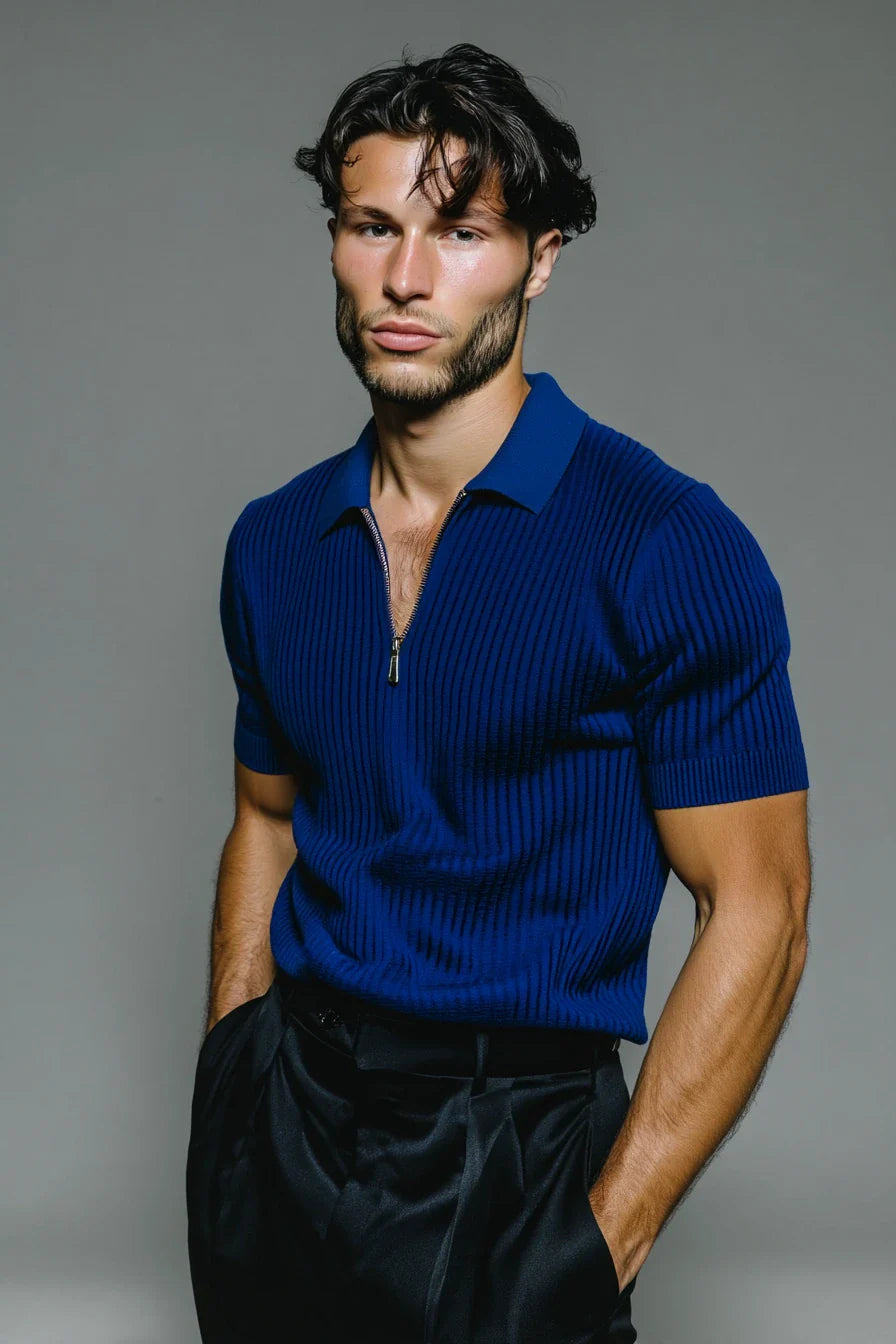 Polo Masculina Giorno Essenza Azul