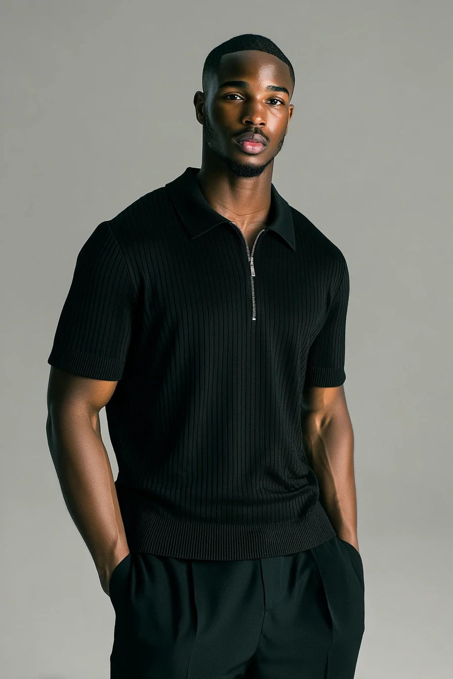 Polo Masculina Giorno Essenza Preta
