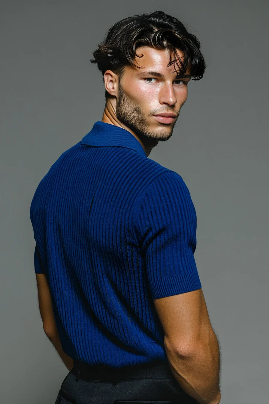 Polo Masculina Giorno Essenza Azul